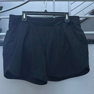 Lands' End Black Athletic Shorts with Stretchy Waistband size 14